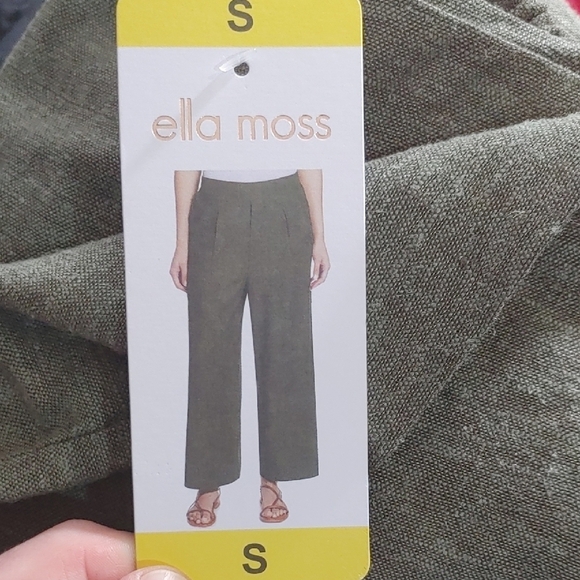 NWT Ella Moss Ladies' Linen Blend Pant Green S - Picture 4 of 4